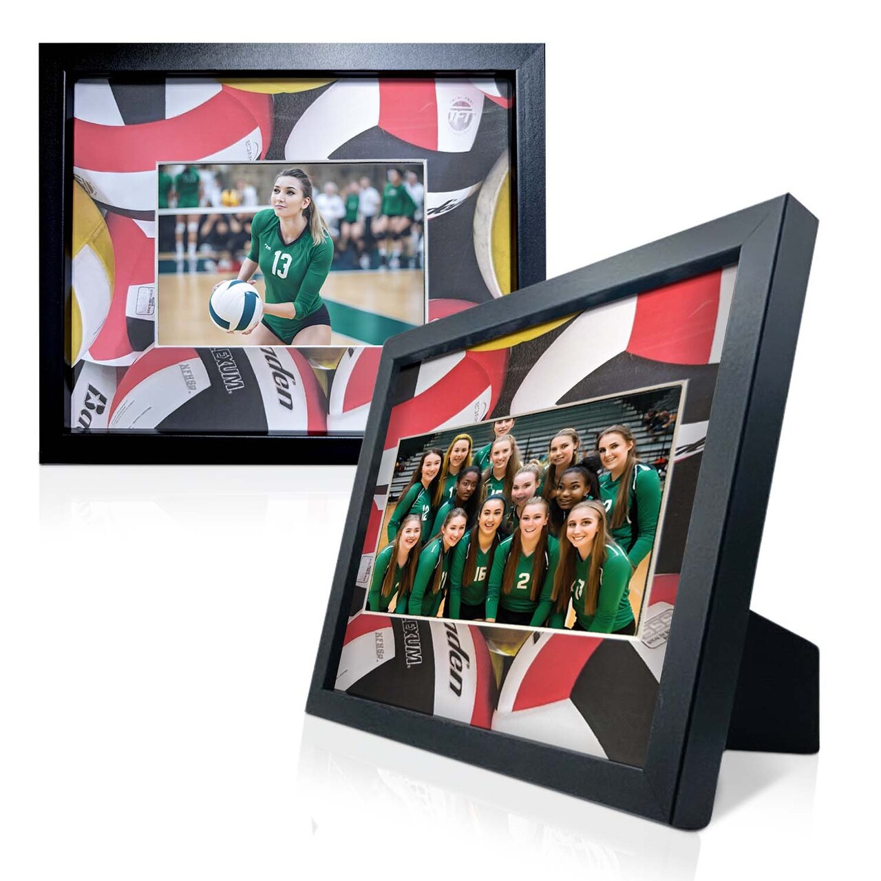 iFrame Commemorative Sports Athletics Frames I Fits 5x7 Photograph, Real Wood Black Finish, Desktop, Table Or Wall Mount I Shatterproof Plexiglass I Made in the USA